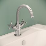 Vitra Origin Classic Basin Mixer Tap with Cross Handles Chrome