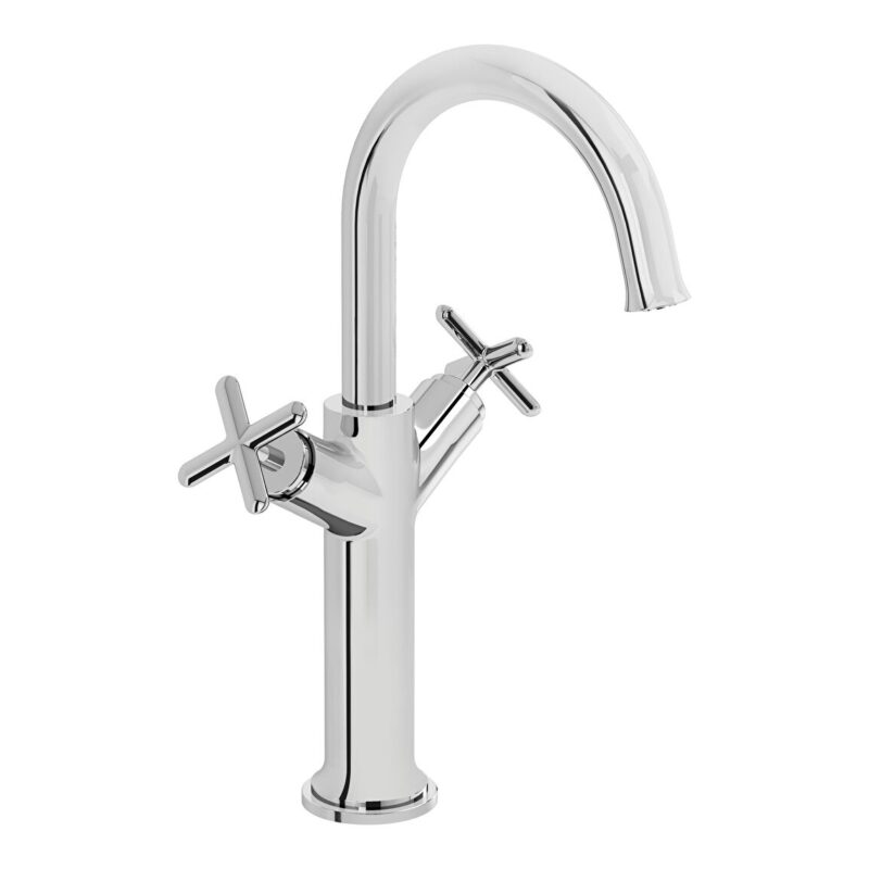 Vitra Origin Classic Basin Mixer with Cross Handles for Bowls Chrome