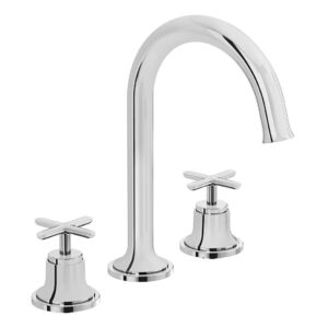 Vitra Origin Classic Deck-Mounted 3 Hole Basin Mixer Tap Chrome