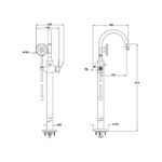 Vitra Origin Classic Floor-Mounted Bath Shower Mixer