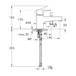 Vitra Flow Square Mono Bath Shower Mixer Chrome