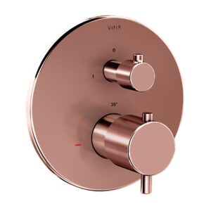 Vitra Thermostatic 2 Way Bath/Shower Mixer (for V-Box) Soft Copper