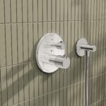 Vitra Round Thermostatic 2 Way Concealed Mixer Chrome