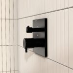 Vitra Root Square Thermostatic 2 Way Concealed Shower Valve Matt Black