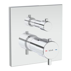 Vitra Square Thermostatic 2 Way Concealed Shower Valve Chrome