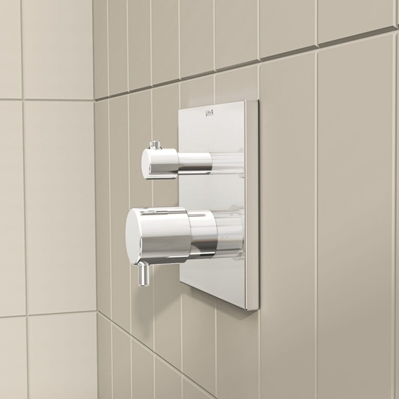 Vitra Square Thermostatic 2 Way Concealed Shower Valve Chrome