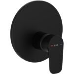 Vitra Round Thermostatic 1 Way Shower Mixer Matt Black