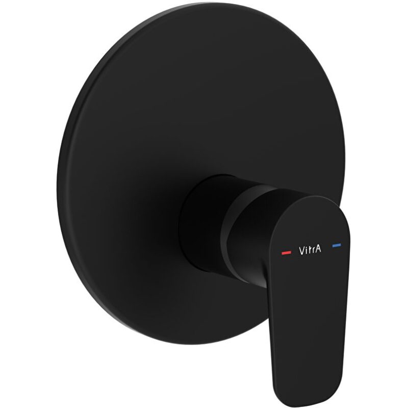 Vitra Round Thermostatic 1 Way Shower Mixer Matt Black Vitra Round Thermostatic 1 Way Shower Mixer Matt Black