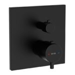 Vitra Square Thermostatic 1 Way Concealed Shower Mixer Matt Black