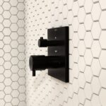 Vitra Square Thermostatic 1 Way Concealed Shower Mixer Matt Black