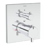 Vitra Root Square 1 Way Concealed Thermostatic Shower Mixer Valve Chrome