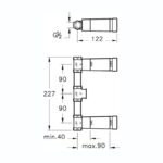 Vitra Origin Classic Concealed Part for 3 Hole Wall Basin Mixer