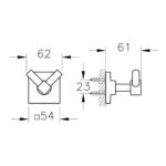 Vitra Root Bathrobe Holder Chrome