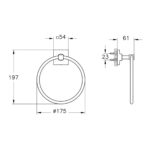 Vitra Root Round Towel Ring Chrome