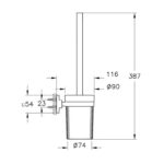 Vitra Root Toilet Brush Holder Chrome