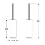 Vitra Origin Toilet Brush Holder Soft Copper