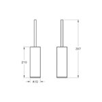 Vitra Origin Freestanding Toilet Brush Holder Chrome
