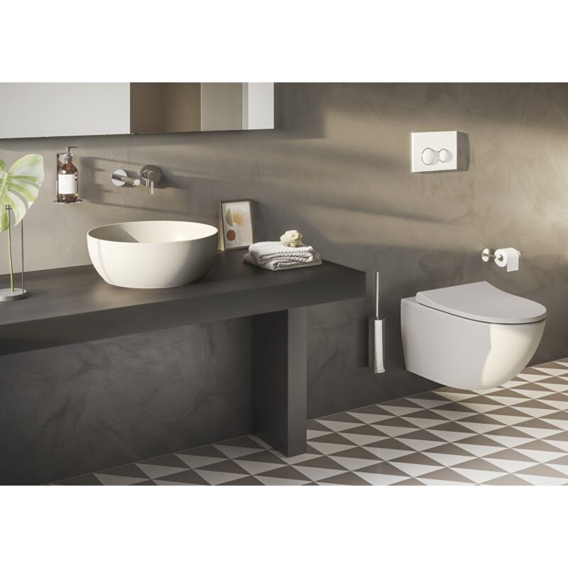 Vitra Origin Wall-Mounted Toilet Brush Holder Chrome
