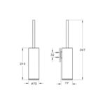 Vitra Origin Wall-Mounted Toilet Brush Holder Chrome