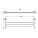 Vitra Origin Triple Towel Rail Black 60cm
