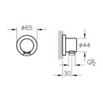 Vitra Built-In Shower Outlet Matt Black