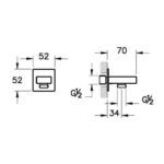 Vitra Root Built-In Hand Shower Outlet & Holder Chrome