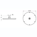 Vitra Origin 250mm Shower Head Brushed Nickel