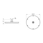 Vitra Origin 250mm Shower Head Matt Black