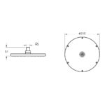 Vitra Origin Rain Shower Head 250mm