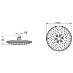 Vitra Bliss Chrome Round 240mm Headshower