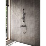 Vitra Bliss Matt Black Rail Shower Set