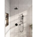 Vitra Bliss Matt Black Rail Shower Set