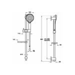 Vitra Bliss Slide Rail Shower Kit Chrome