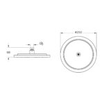 Vitra Origin Classic Round Shower Head Brushed Brass