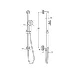 Vitra Origin Classic Slide Rail Kit Chrome