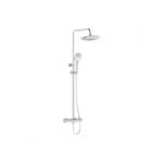 Vitra Aquaheat Bliss 240 Thermostatic Bar Shower & Fixed Head Chrome