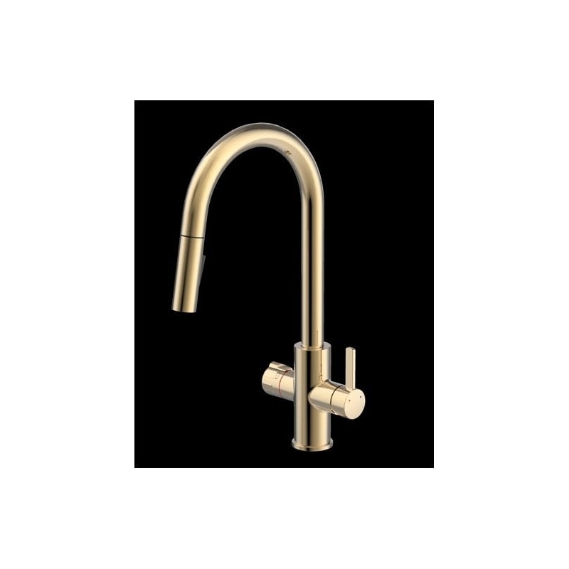 Wash Water OptiH2O Hot Water Unit - 4in1 Pull Out Tap - Brushed Gold