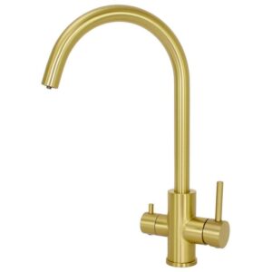 Wash Water WRO3000 Reverse Osmosis Unit - 3in1 Kitchen Tap - Brushed Brass Light