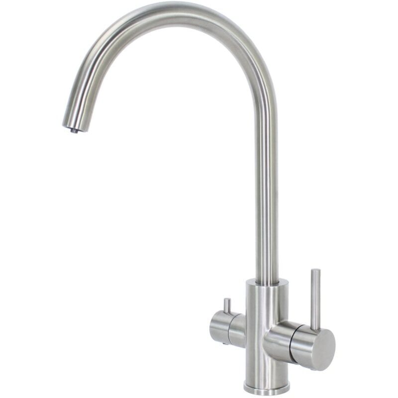 Wash Water 3in1 Round Neck Multiflo Kitchen Tap Brushed Nickel Light Wash Water 3in1 Round Neck Multiflo Kitchen Tap Brushed Nickel Light