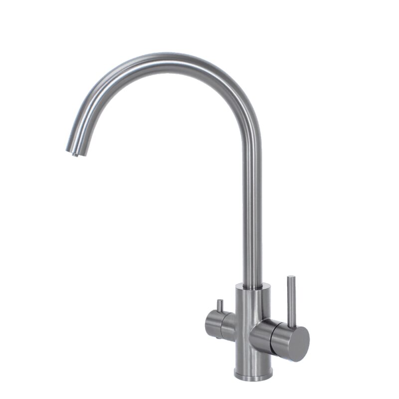 Wash Water 3in1 Round Neck Multiflo Kitchen Tap Gun Metal Light Wash Water 3in1 Round Neck Multiflo Kitchen Tap Gun Metal Light