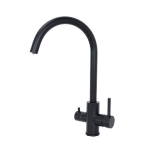 Wash Water 3in1 Round Neck Multiflo Kitchen Tap Matt Black