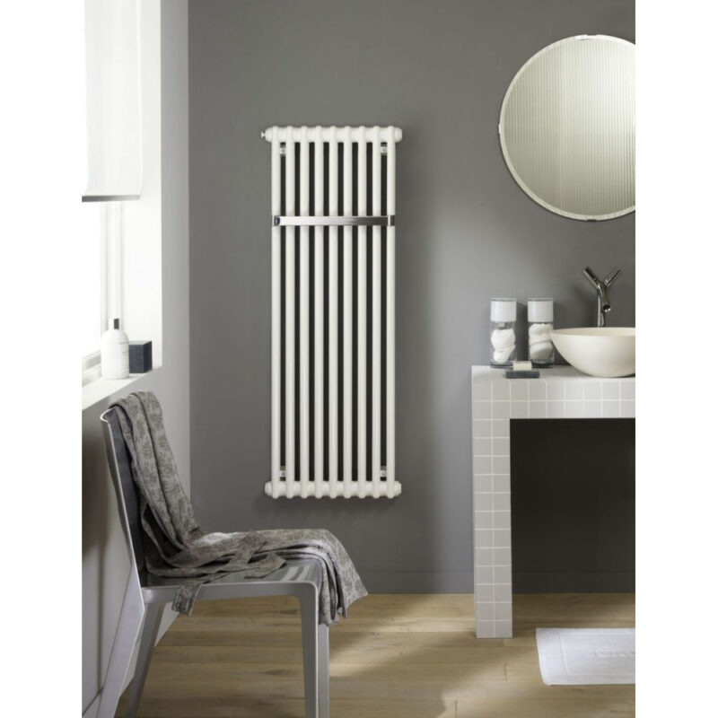 Zehnder Charleston Bar 2 Column Towel Radiator 742 x 302mm 6 Sections White