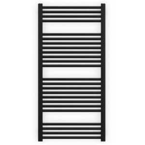 Zehnder Deline Heated Towel Rail 1226 x 600mm Black Matt
