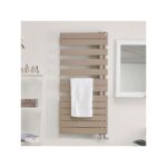 Zehnder Roda Spa Asym Left Heated Towel Rail 1183 x 550mm Beige Quartz