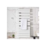 Zehnder Roda Spa Asym Right Heated Towel Rail 805 x 550mm Traffic White