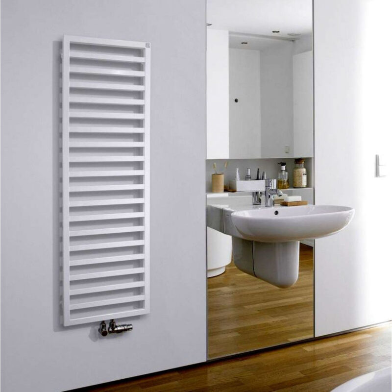 Zehnder Subway Heated Towel Rail 613 x 450mm Traffic White