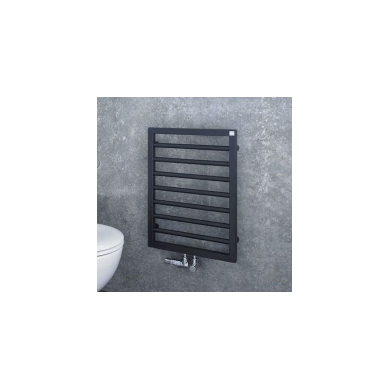 Zehnder Subway Heated Towel Rail 613 x 450mm Black Matt