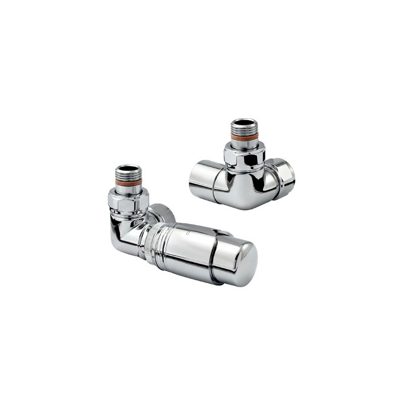 Zehnder Valve Set 10 Double Angled Thermostatic Right Radiator Valves Chrome Zehnder Valve Set 10 Double Angled Thermostatic Right Radiator Valves Chrome