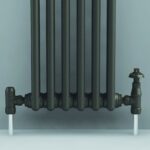 Zehnder Antique Style Valve Set 17 Angled Thermostatic Radiator Valves Volcanic
