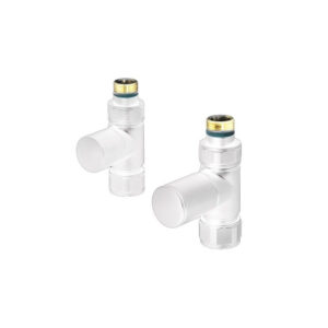 Zehnder Valve Set 26 Straight Manual Radiator Valves White